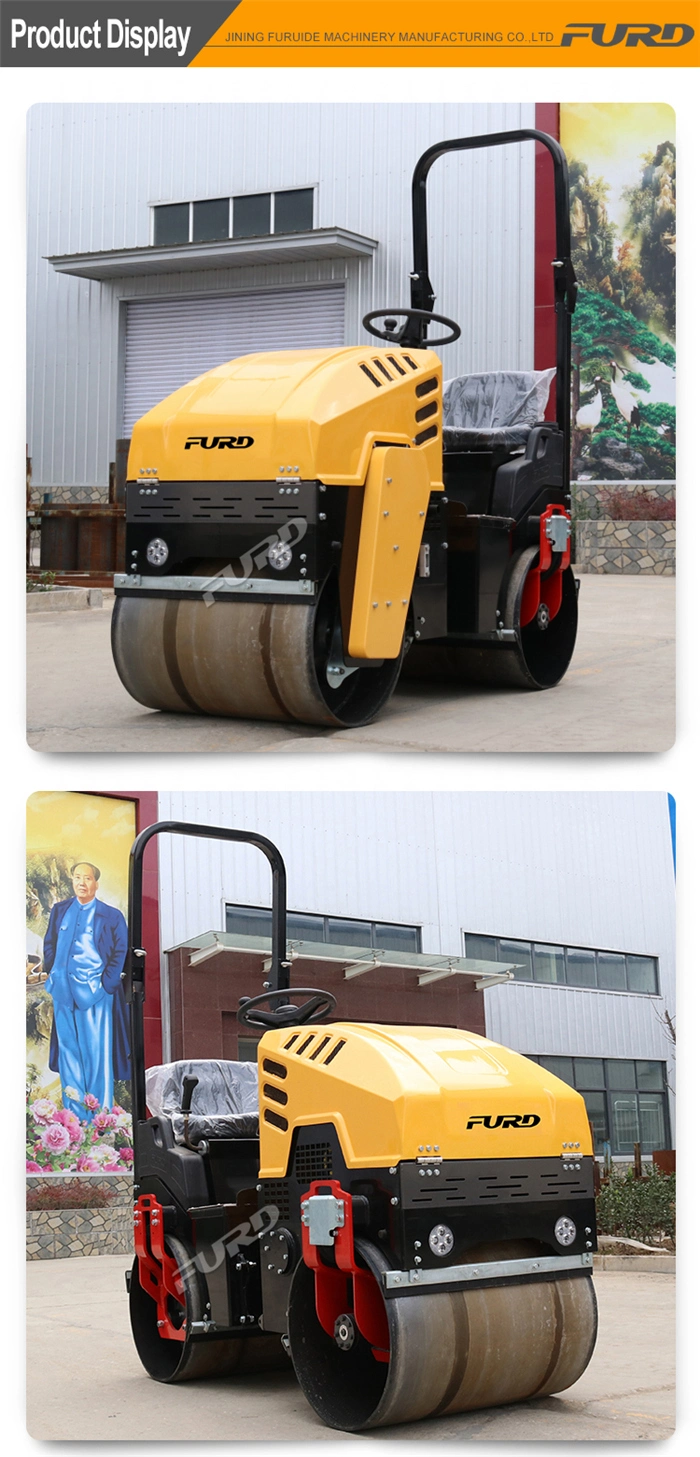 Factory Supply 1 Ton Asphalt Roller Tandem Vibratory Road Roller Compactor